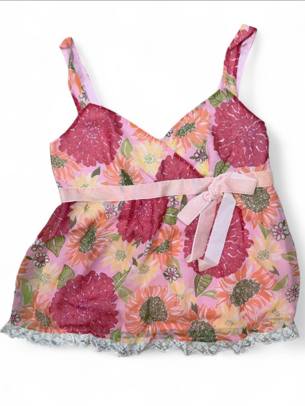 Lilly Pulitzer Vintage Silk Floral Cami Top Size 0